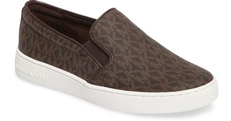 michael kors keaton slip on brown